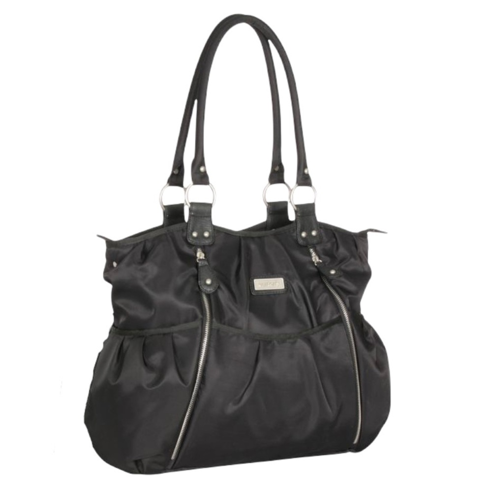 Carter's Fashion Front Double Zip Diaper Bag Black